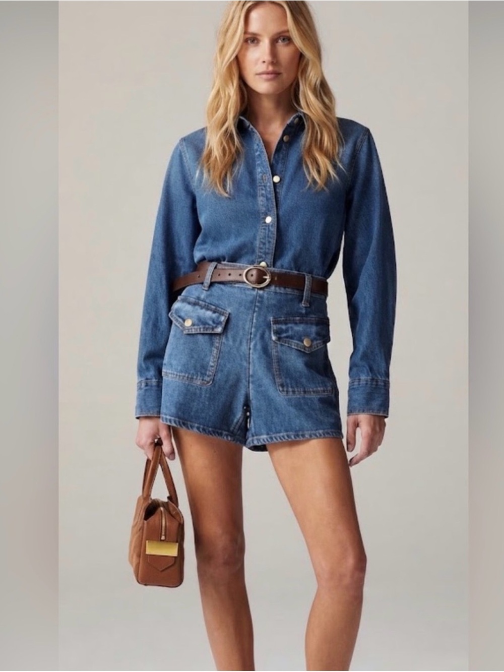 JCrew Everywhere Denim Shorts with Sailor Pockets Nautical Preppy Hugh Waist